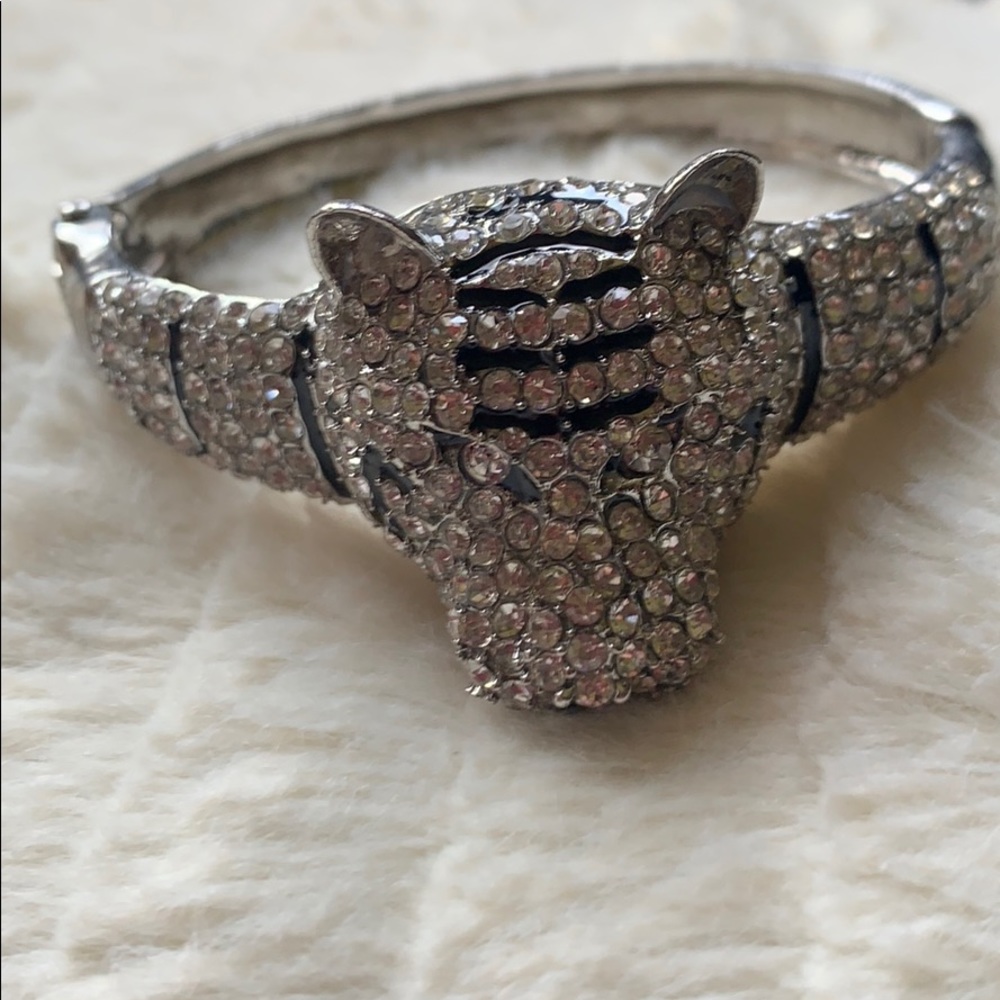 Gorgeous black and clear rhinestone bracelet